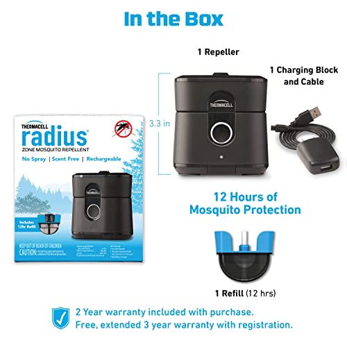 Thermacell Mosquito Repellent Radius Zone, Gen 2.0, Rechargeable; ...