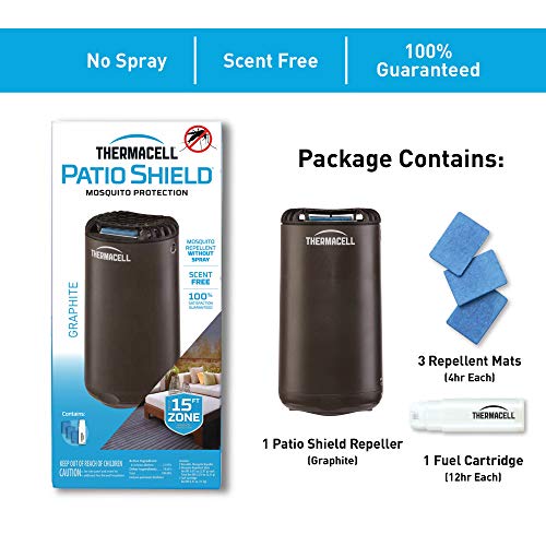 Thermacell MR-PSL Patio Shield Mosquito Repellent, Graphite; Easy ...