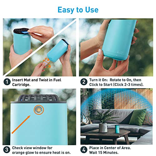 Thermacell Patio Shield Mosquito Repeller, Blue; Highly Effective ...