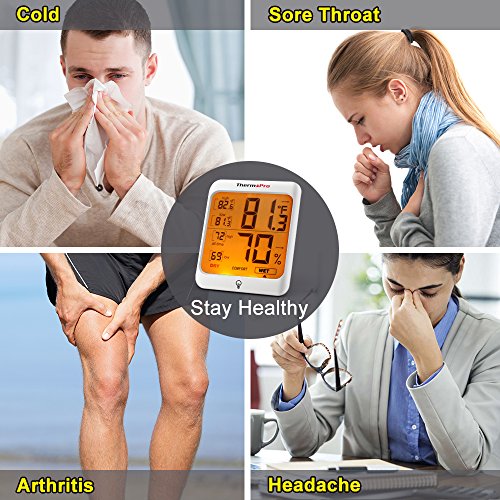 ThermoPro TP53 2 Pieces Hygrometer Humidity Gauge Indicator Digita...