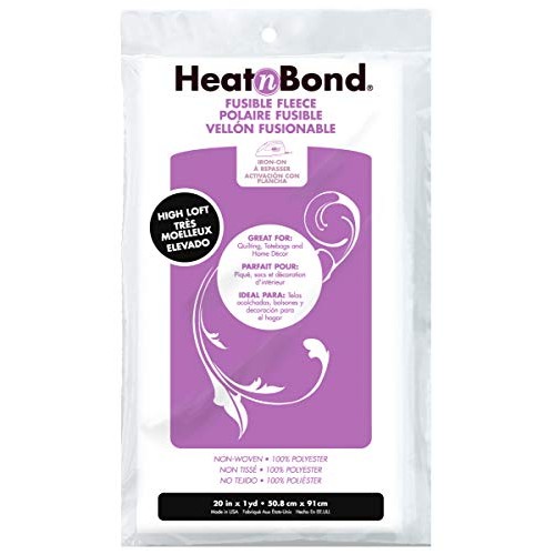 Thermoweb Heatn Bond High Loft Iron-On Fusible Fleece-White 20X3...