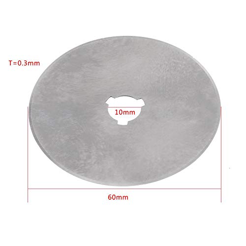 Rotary Cutter Blades 60mm, 10pcs 10mm Chuck Inner hole Quilting Fa...