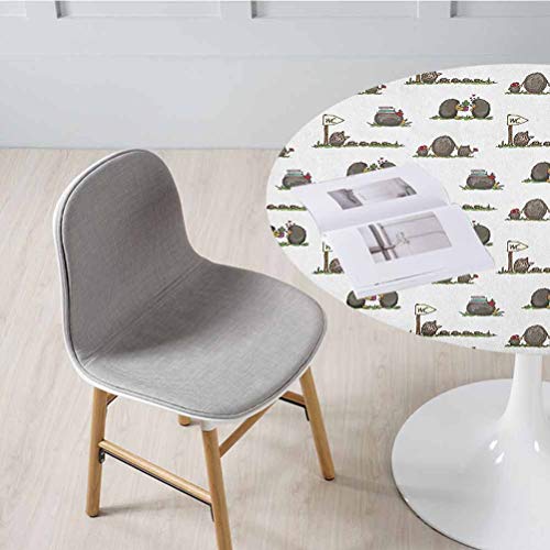 Table Cover Life of Hedgehogs Theme Rodent Mammals Family Romantic...