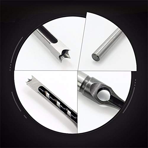 Thinktoo 6 Pcs Square Hole Saw Mortise Drill Bit Set Mortising Chi...