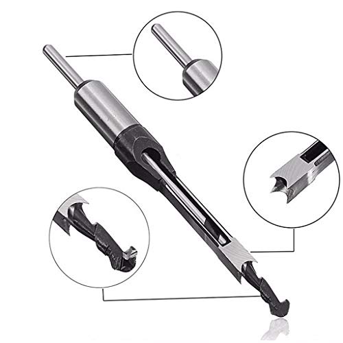 Thinktoo 6 Pcs Square Hole Saw Mortise Drill Bit Set Mortising Chi...