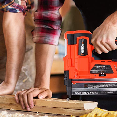 20V 18 Gauge Cordless Brad Nailer, Battery Powered Nail , 2 in ...