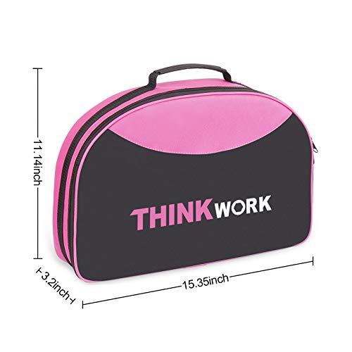THINKWORK 122-Piece Pink Tool Set with 3.6V Rotatable Electric Scr...