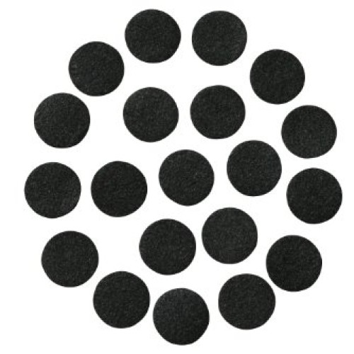 Black Adhesive Felt Circles; 1/2 Wide, 1 Wide or 1.5 Wide; Vari...