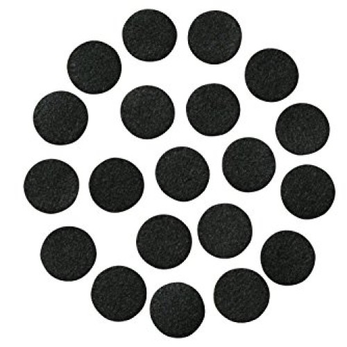 Black Adhesive Felt Circles; 1 Wide or 1.5 Wide; Various Package...