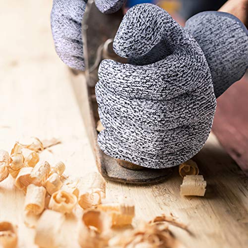 4 PCS M+L Cut Resistant Gloves Level 5 Protection for Kitchen, U...