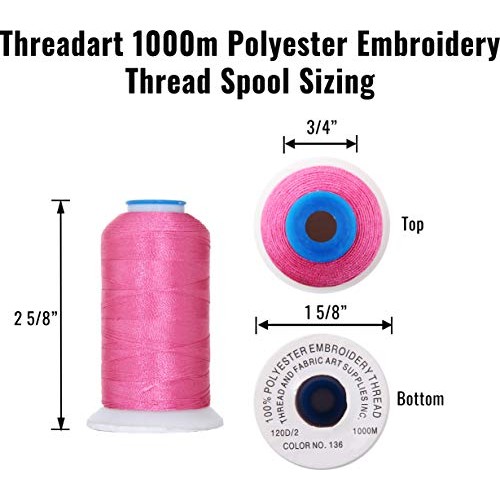 Threadart Polyester Machine Embroidery Thread By the Spool - No. 4...