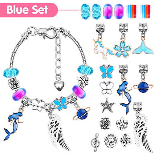110 Pcs Charm Bracelets Making Kit for Girls, Thrilez Charm Beads ...