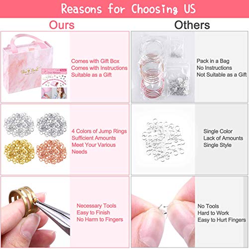 300Pcs Bangle Bracelets Making Kit, Thrilez Charm Bracelet Making ...