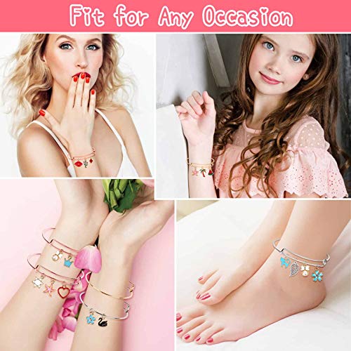 300Pcs Bangle Bracelets Making Kit, Thrilez Charm Bracelet Making ...