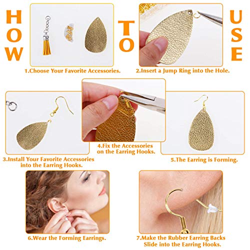 Hypoallergenic Earring Hooks, Thrilez 600Pcs Earring Making Kit wi...