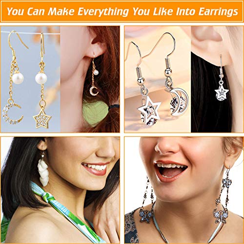 Hypoallergenic Earring Hooks, Thrilez 600Pcs Earring Making Kit wi...