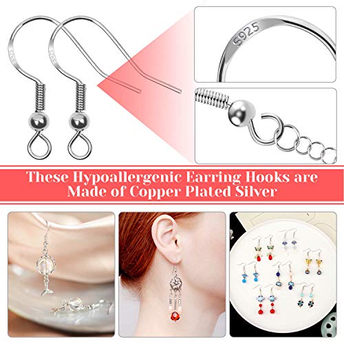 Hypoallergenic Earring Making Kit, Thrilez 3080Pcs Earring Supplie...