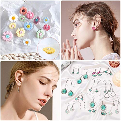 Hypoallergenic Earring Making Kit, Thrilez 3080Pcs Earring Supplie...