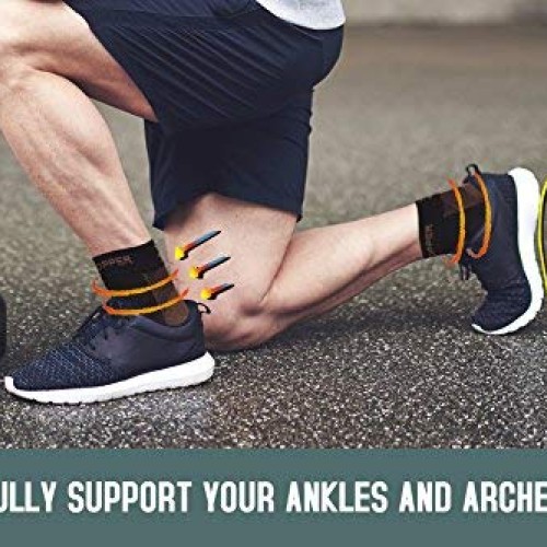 Thx4 Copper Compression Recovery Foot Sleeves for Men & Women, Cop...