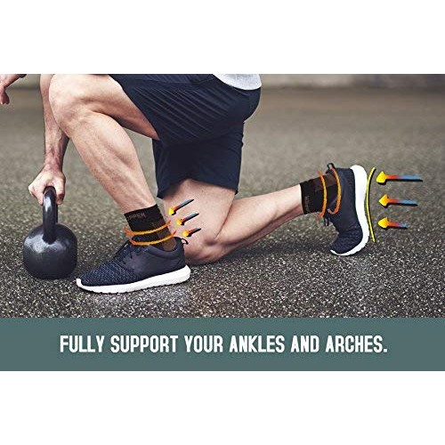 Thx4 Copper Compression Recovery Foot Sleeves for Men & Women, Cop...