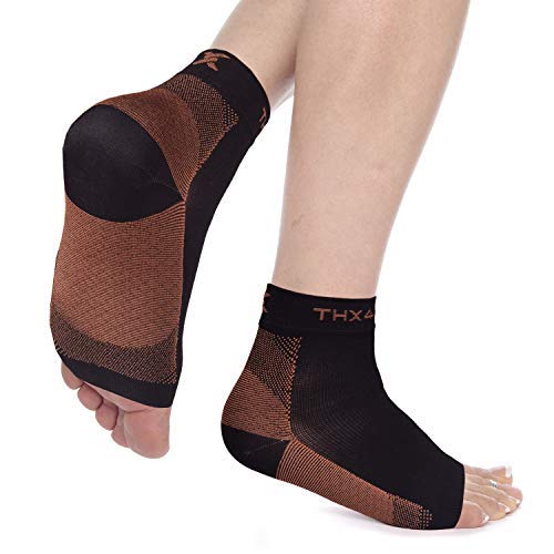 Thx4 Copper Compression Recovery Foot Sleeves for Men & Women, Cop...