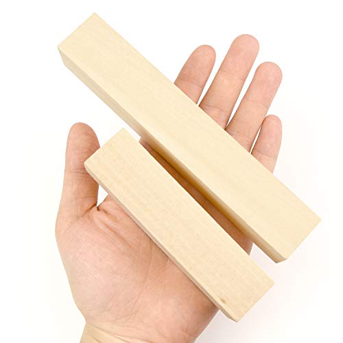 12 Pack Wood Carving Blocks Kit, Soft Wooden Blocks for Beginners ...
