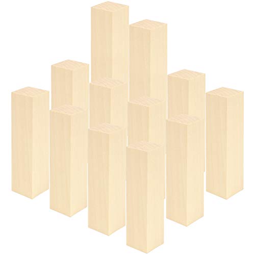 12 Pack Wood Carving Blocks Kit, Soft Wooden Blocks for Beginners ...