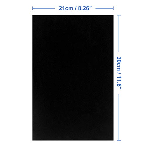 15PCS Black Velvet Fabric Sticky Back Adhesive Back Sheets, Self A...