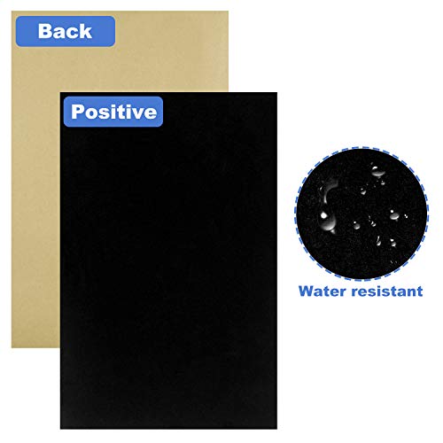 15PCS Black Velvet Fabric Sticky Back Adhesive Back Sheets, Self A...