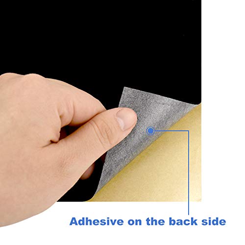 15PCS Black Velvet Fabric Sticky Back Adhesive Back Sheets, Self A...