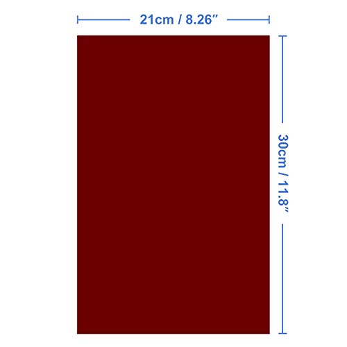 15PCS Red Velvet Fabric Sticky Back Adhesive Back Sheets, Self Adh...