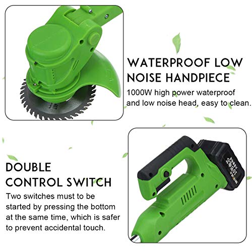 Electric Lawn Mower 24V 2000mAh Lithium ion Wireless Charging Lawn...