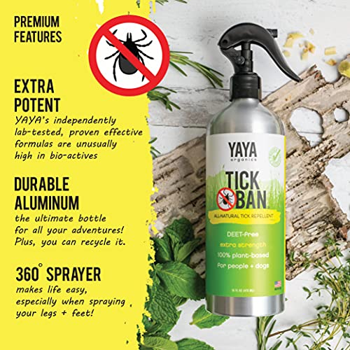 TICK BAN Yaya Organics All Natural Extra Strength Tick Repellent D...