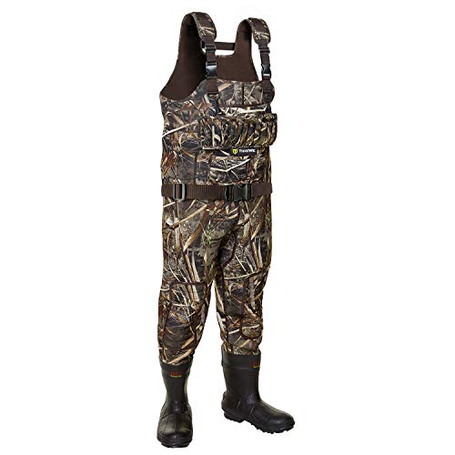 TIDEWE Hunting Wader, 5mm Neoprene Fleece-Lined Chest Waders with ...