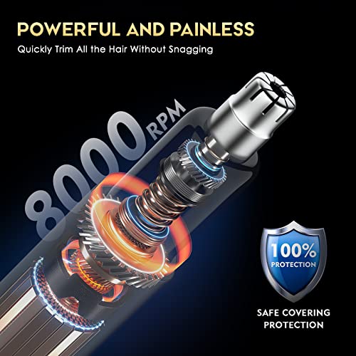 TIFOR 8,000 RPM Nose Hair Trimmer for Men - Electric Nose Hair Tri...