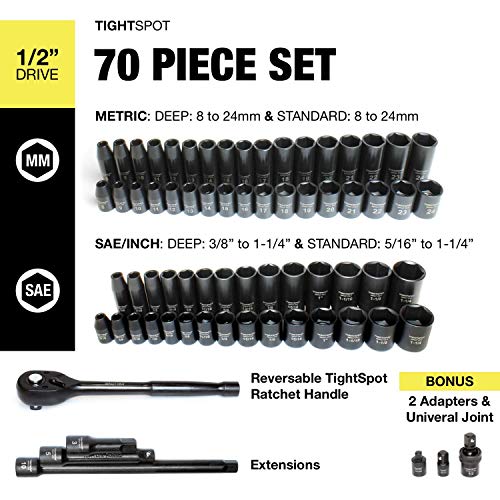 TIGHTSPOT 1/2 Drive 70pc Impact Socket MASTER SET, our Most Compl...