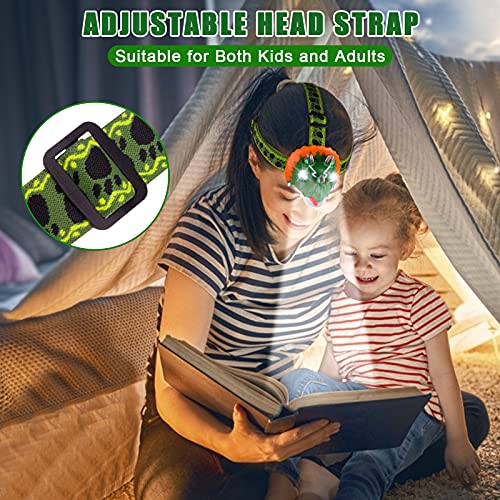 Triceratops LED Headlamp - Dinosaur Headlamp for Kids Camping Esse...