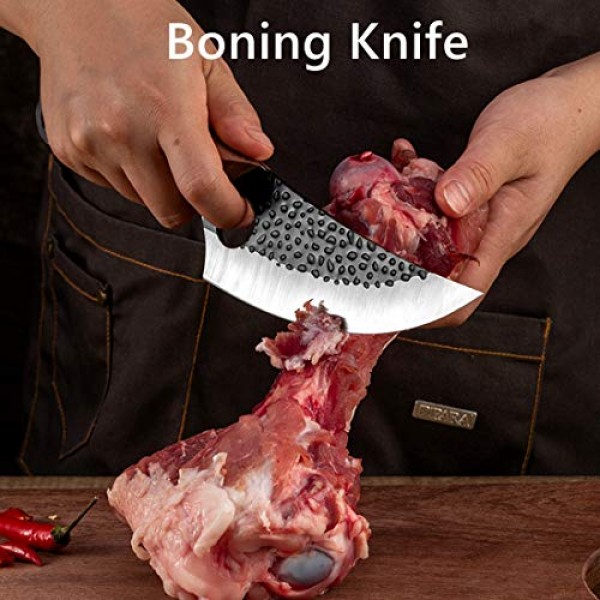 Boning Knives with Sheath and Gift Box Hand Forged Butcher Knife F...