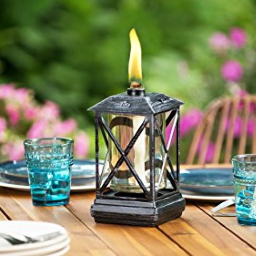 TIKI Brand 65-Inch Square Beacon Torch, Metal/Black