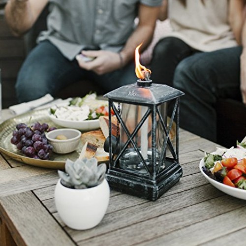 TIKI Brand 65-Inch Square Beacon Torch, Metal/Black
