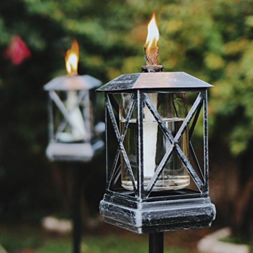 TIKI Brand 65-Inch Square Beacon Torch, Metal/Black