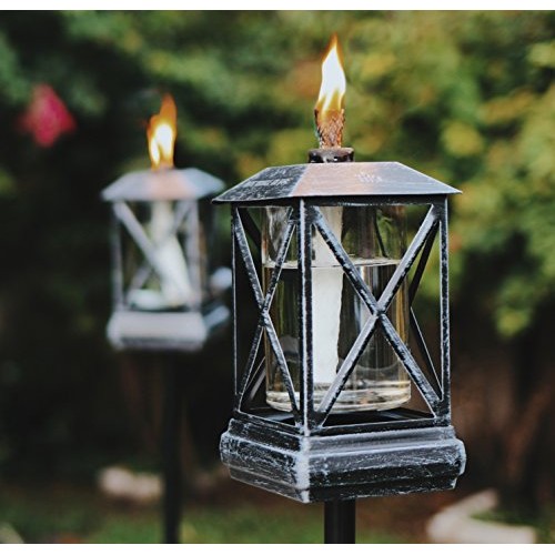 TIKI Brand 65-Inch Square Beacon Torch, Metal/Black