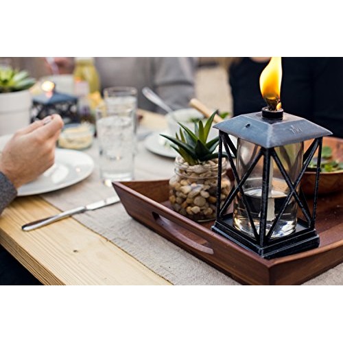 TIKI Brand 65-Inch Square Beacon Torch, Metal/Black