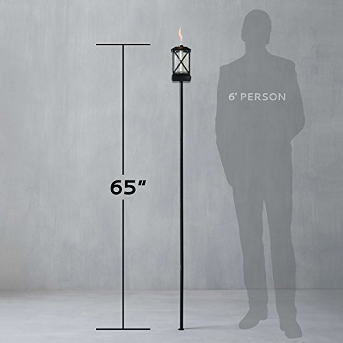 TIKI Brand 65-Inch Square Beacon Torch, Metal/Black
