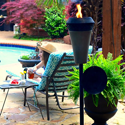 TIKI Brand 66-Inch Island King Large Flame Torch, metal Finish