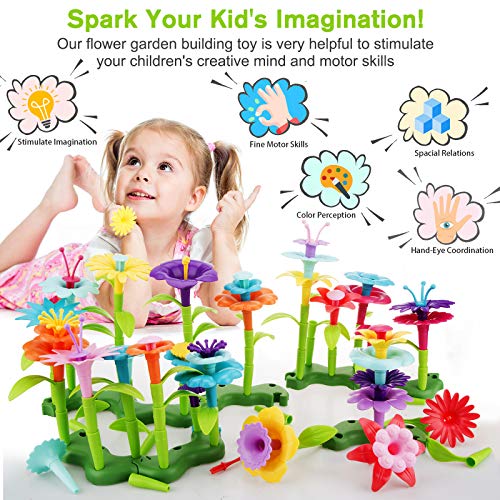 Flower Garden Building Toys for Girls 109 PCS, Toddler Toys for 3-...