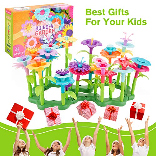 Flower Garden Building Toys for Girls 109 PCS, Toddler Toys for 3-...