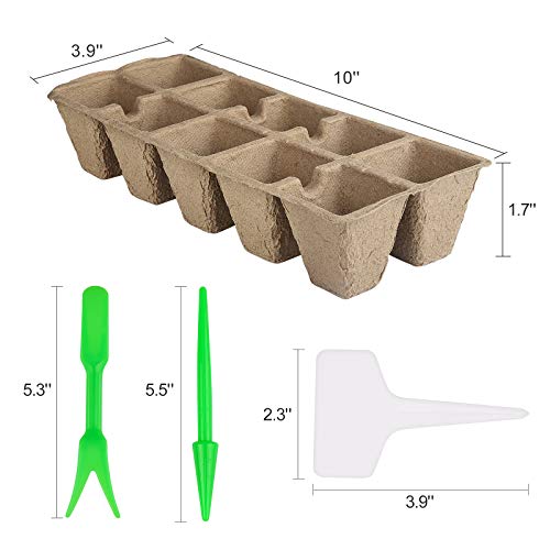 120 Pack Tikola Seed Starter Tray Kit, 12pcs Seedling Trays for Se...