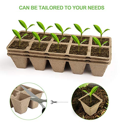 120 Pack Tikola Seed Starter Tray Kit, 12pcs Seedling Trays for Se...