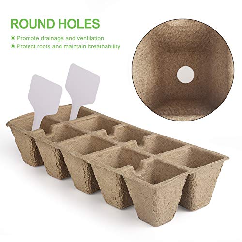 120 Pack Tikola Seed Starter Tray Kit, 12pcs Seedling Trays for Se...